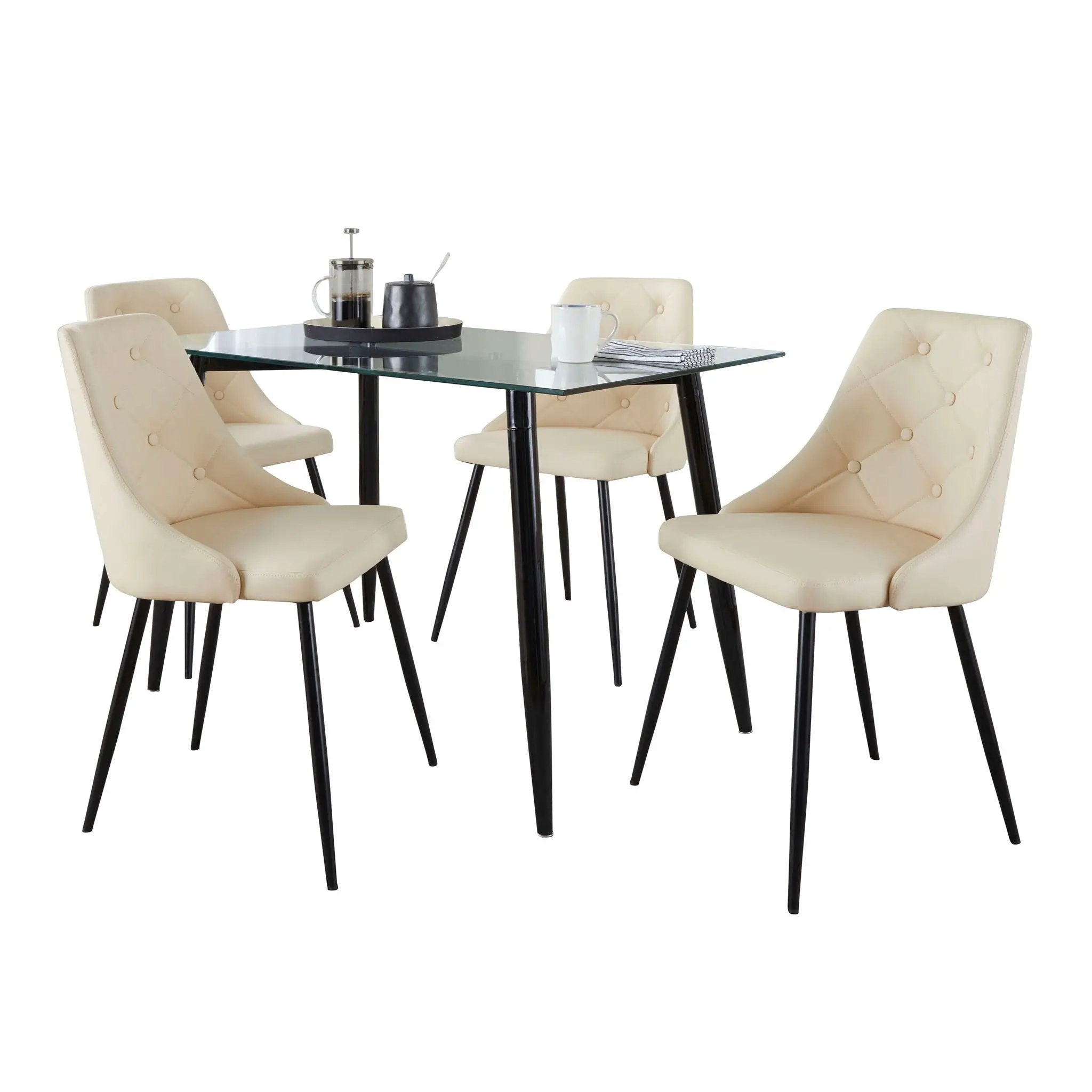 Clara Giovani - 5 Piece Contemporary Dining Set by HouseOfZazla