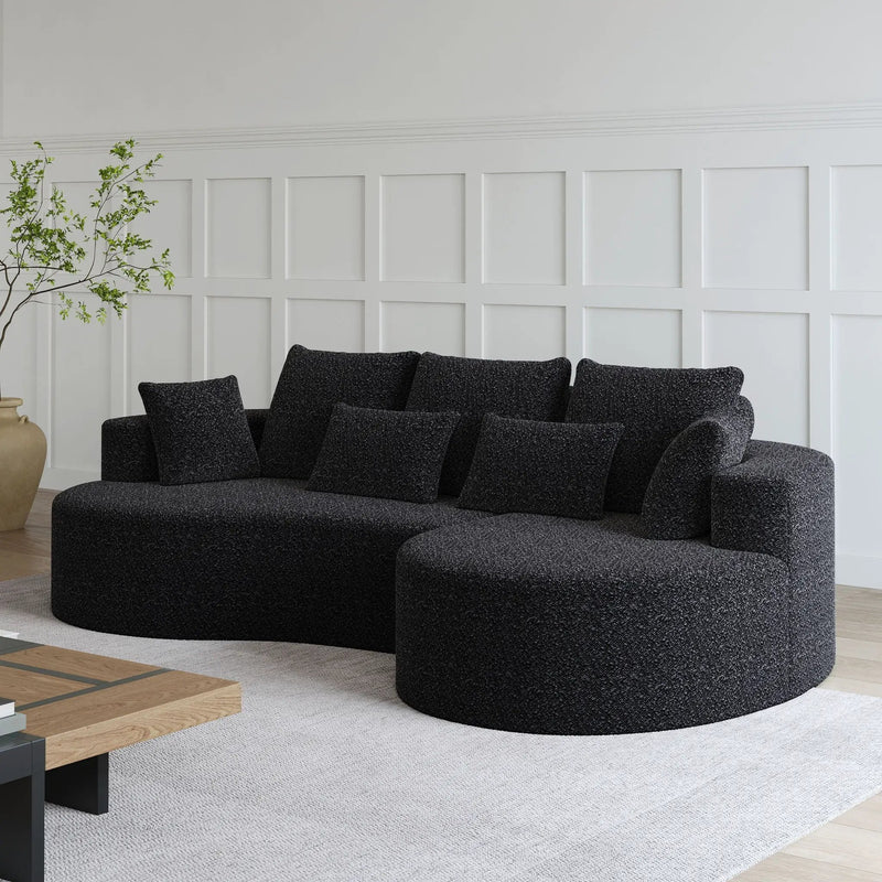 Curved Oversized Sectional Sofa With Extra Deep Seat by HouseOfZazla