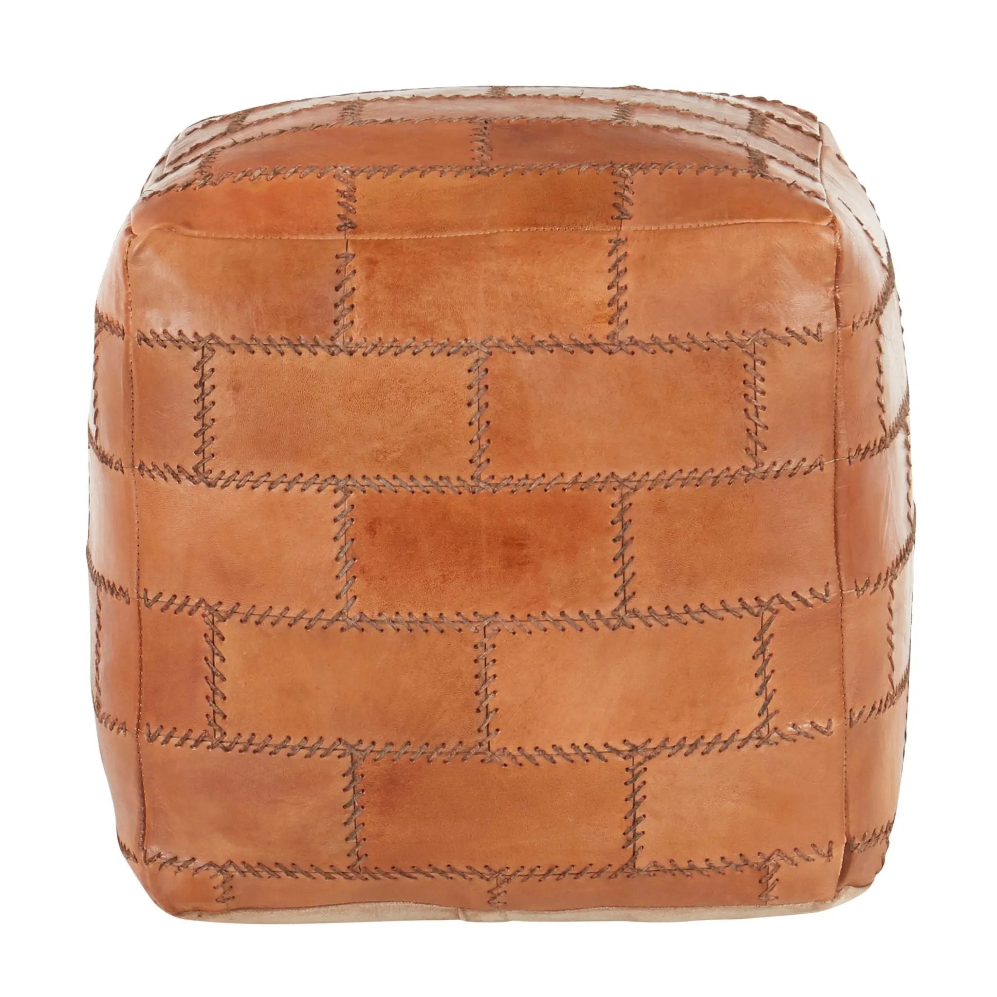 Cobbler - Industrial Pouf - Brown by Unique Piece Furniture