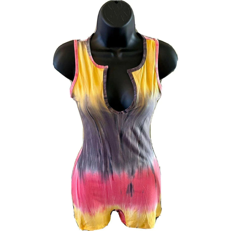 Dodo Romper One Piece in Pink Yellow by Selzalot
