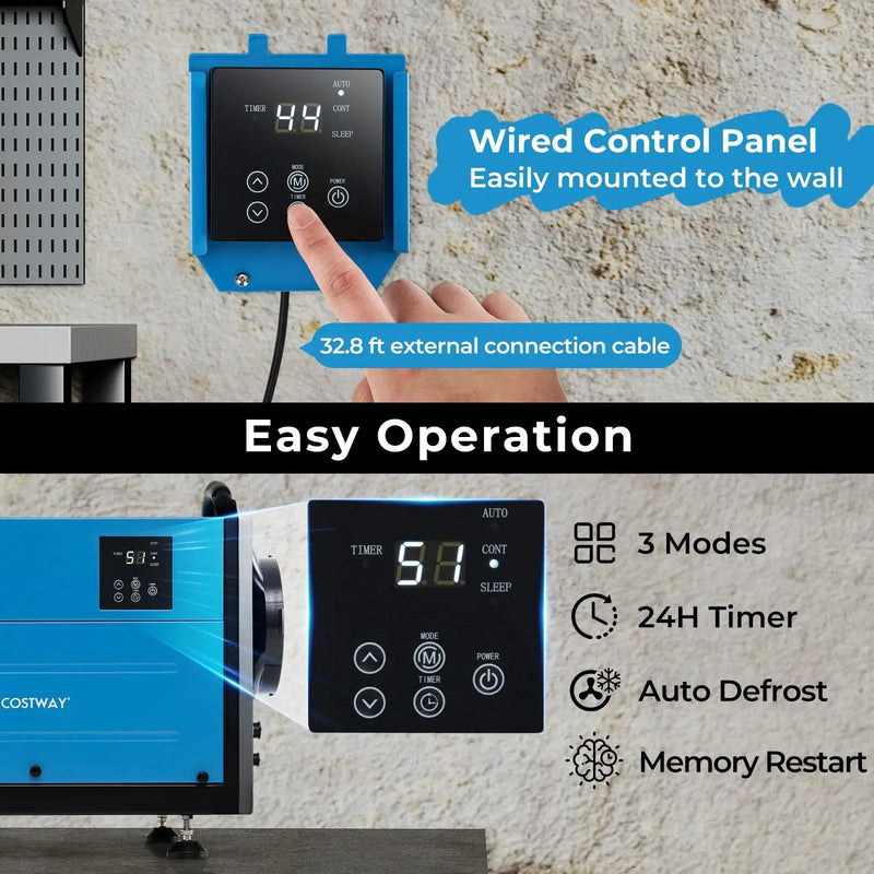 124 Pint Crawl Space Dehumidifier with 3 Modes and 24H Timer by DirectDeals