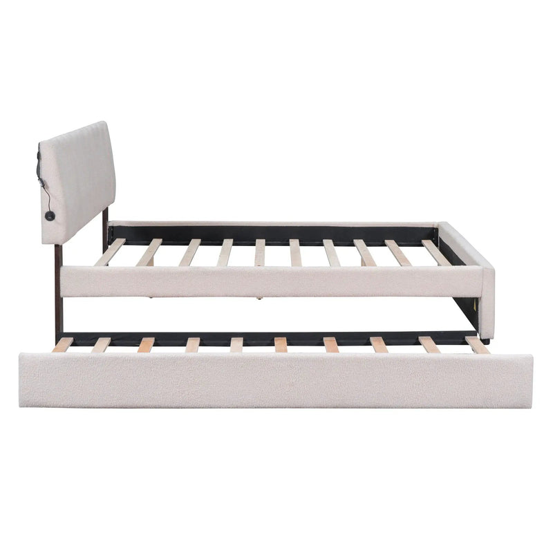 Upholstered Platform Bed With Trundle by Unique Piece Furniture