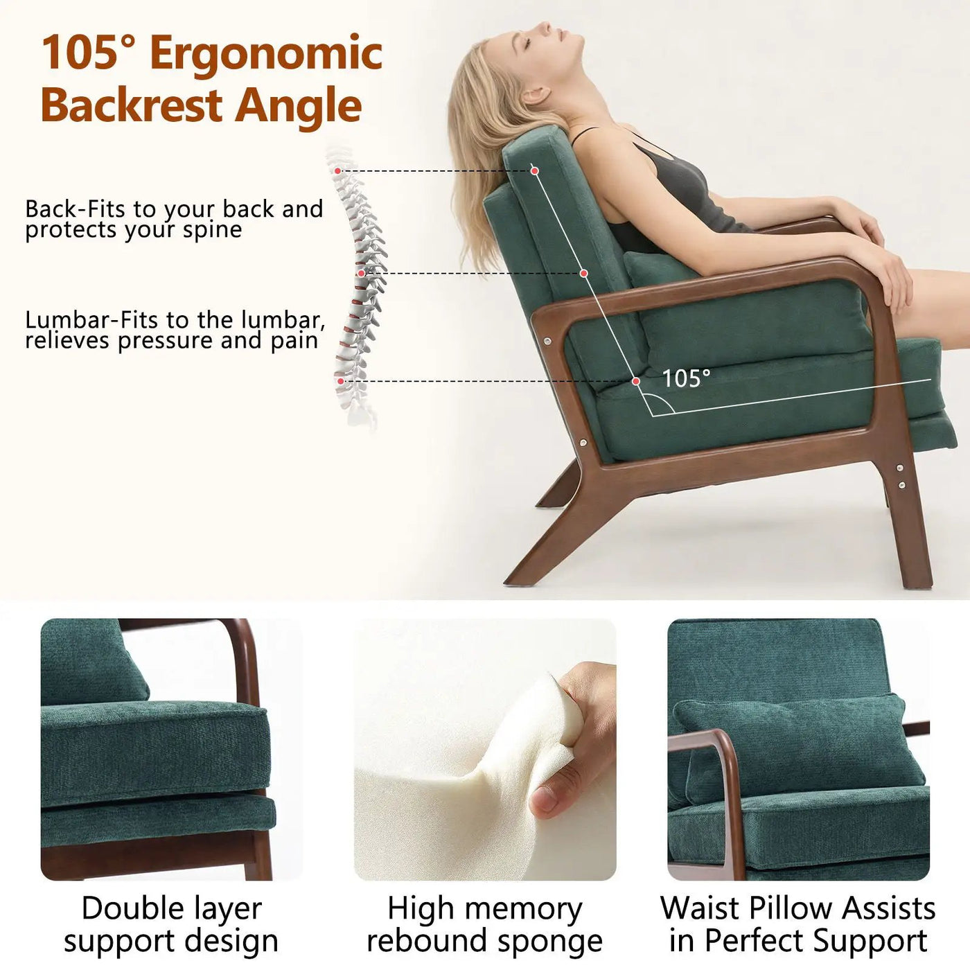 Upholstered Living Room Chair by Unique Piece Furniture