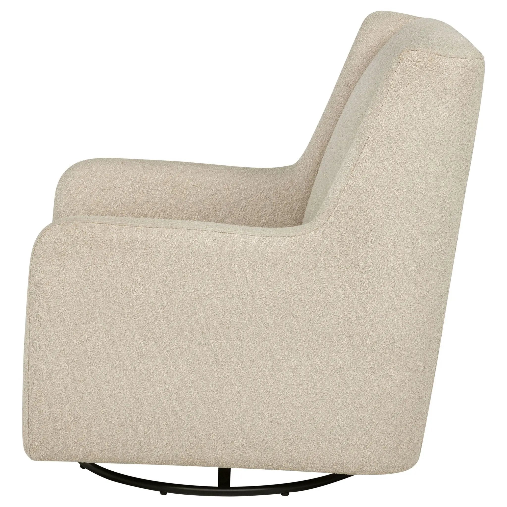 Serra Boucle Upholstered Swivel Glider Sandy Beige by Unique Piece Furniture