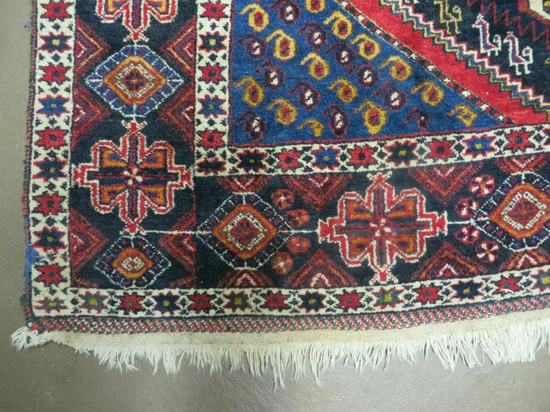 4' X 5.5' Vintage Handmade Turkish Tribal Wool Rug Medallion Nice by Jewel Rugs