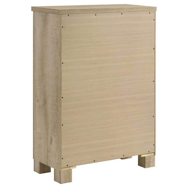 Oakglen 5-drawer Bedroom Chest of Drawers Weathered Oak by Unique Piece Furniture