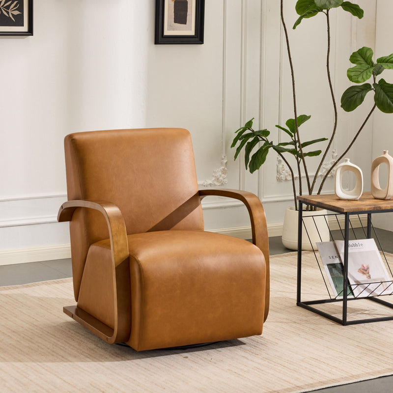 Swivel Accent Rotatable Ergonomic Single Chair For Living Room by HouseOfZazla
