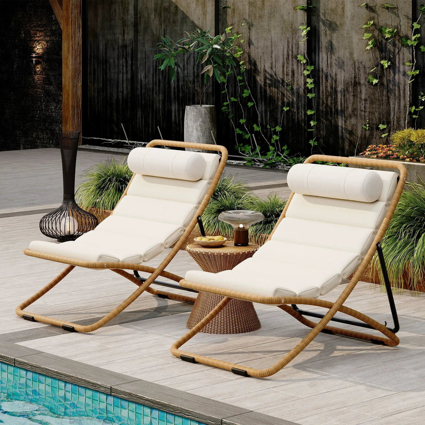 Outdoor Folding Chair With Adjustable Backrest (Set of 2) by HouseOfZazla