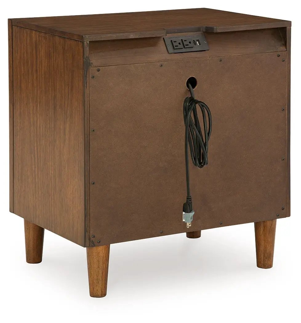 Lyncott - Two Drawer Night Stand - Brown by Unique Piece Furniture