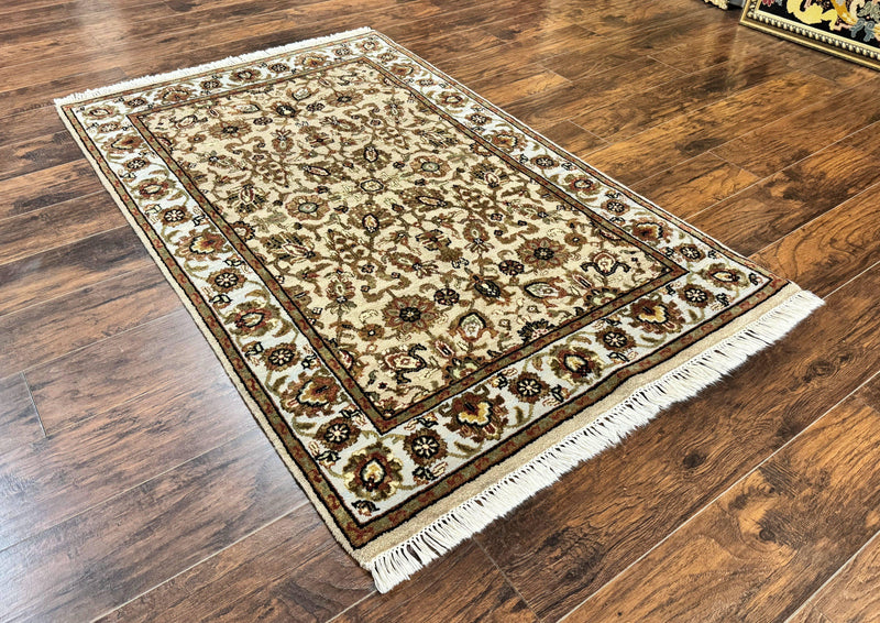 Pak Persian Rug 4x6, Floral Allover Vintage Oriental Carpet, Handmade Wool Rug by Jewel Rugs