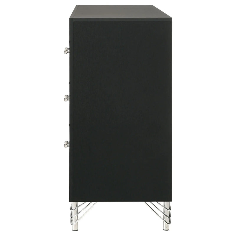 Lucia 6-drawer Dresser Cabinet Black by Unique Piece Furniture