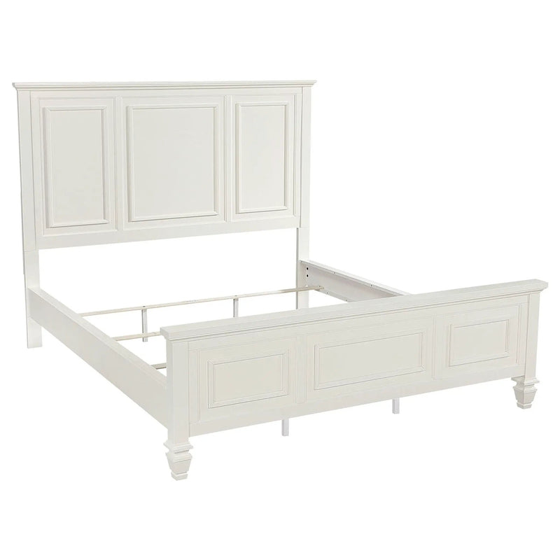 Sandy Beach 63-inch California King Panel Bed Cream White by Unique Piece Furniture