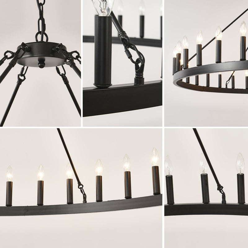59.1 Inch 36-Light Wagon Wheel Chandelier by HouseOfZazla