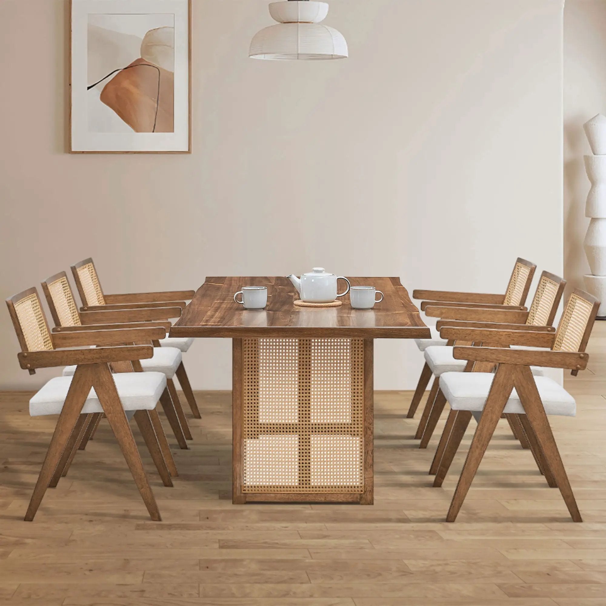 86.61 Inch Oversize Rectangular Waves Dining Table by HouseOfZazla