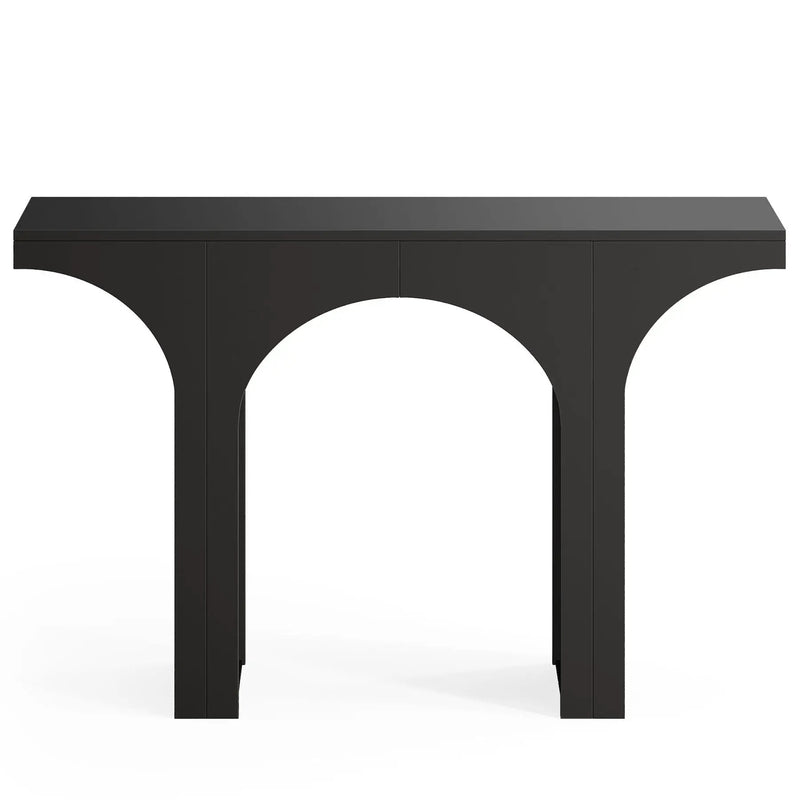 Console Table With Arched Base For Entryway - Black