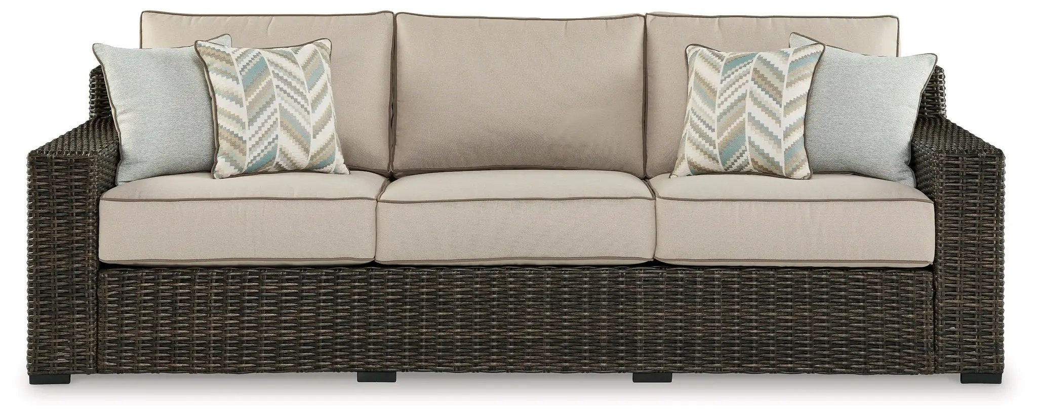 Coastline Bay - Sofa With Cushion - Brown by Unique Piece Furniture