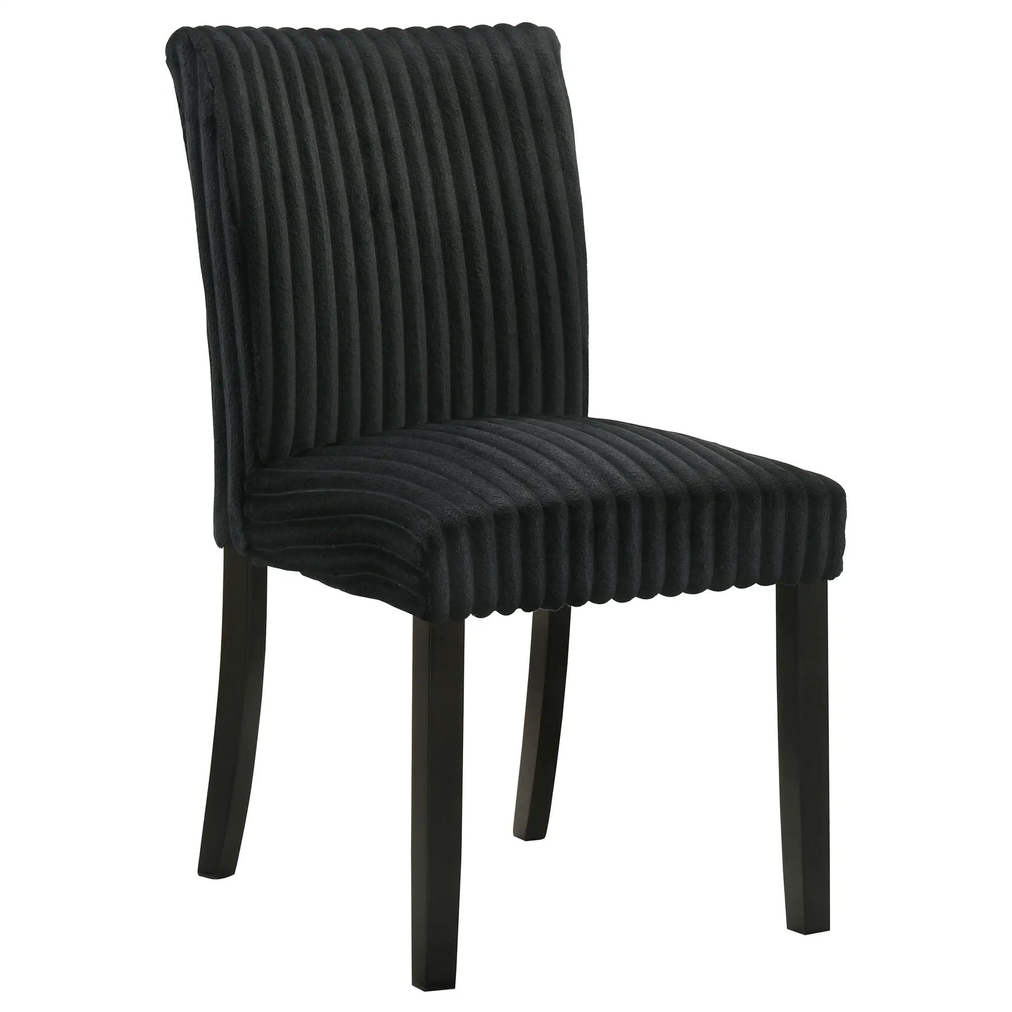 Dermott Upholstered Parson Dining Side Chair Black (Set of 2) by Unique Piece Furniture