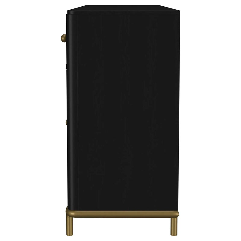 Arini 2-drawer Cane Door Dining Sideboard Server Black by Unique Piece Furniture