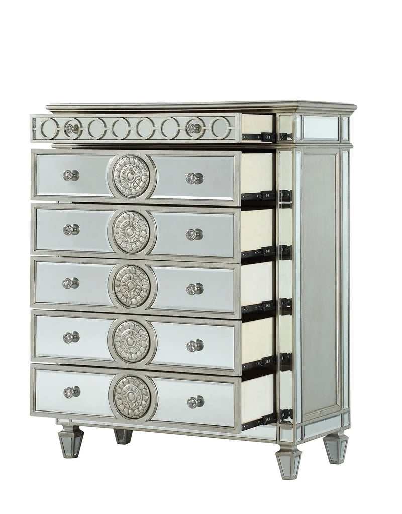 Varian - Mirrored Chest - Silver by Unique Piece Furniture