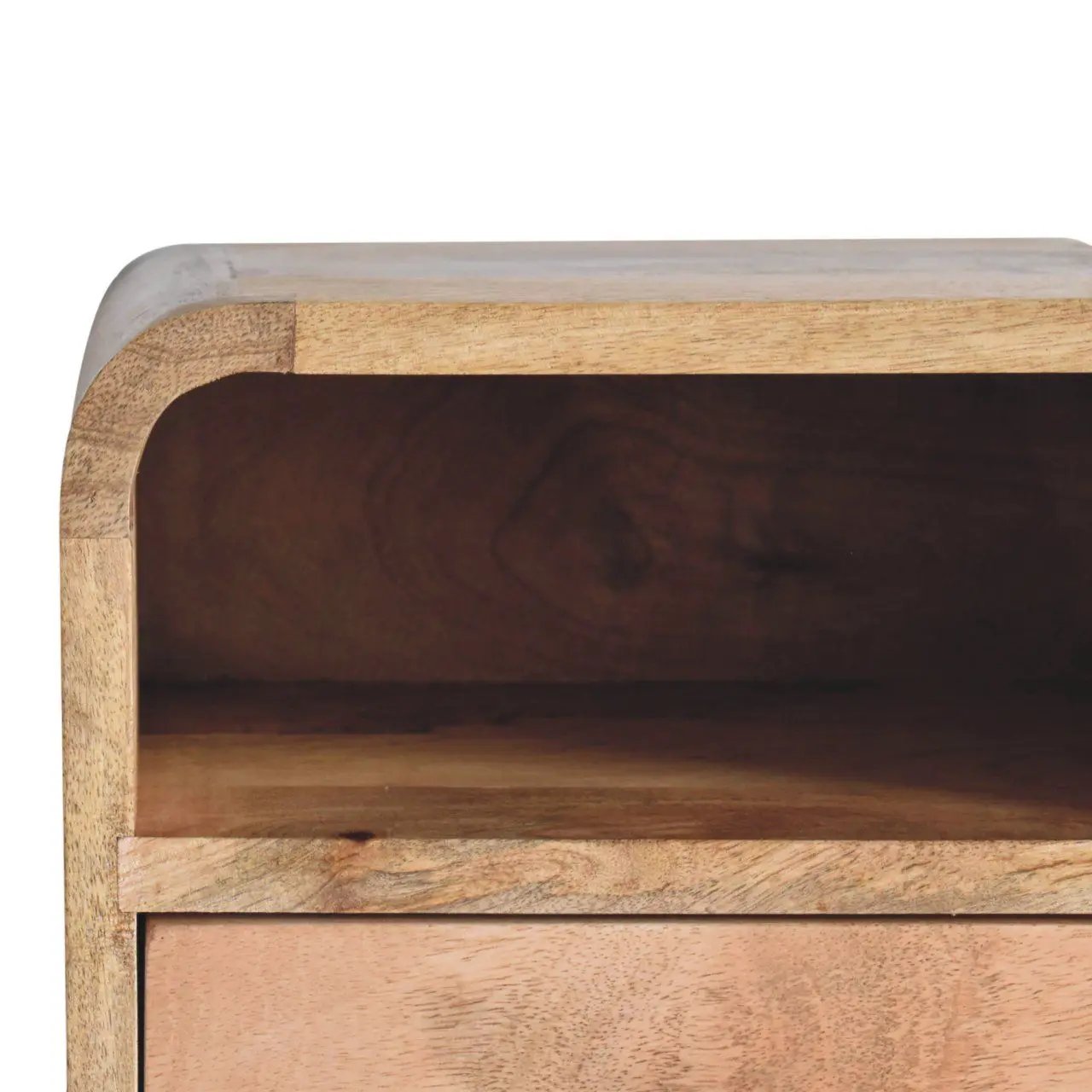Curved Upper Slot Floating Nightstand by Unique Piece Furniture