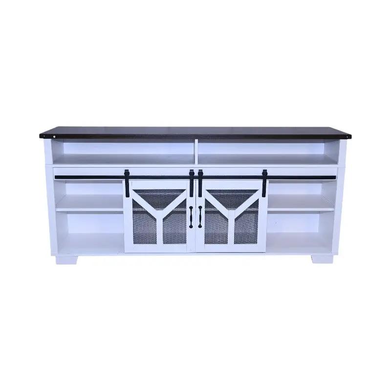 Stylish 65.3" TV Stand with LED Light Strips by HouseOfZazla