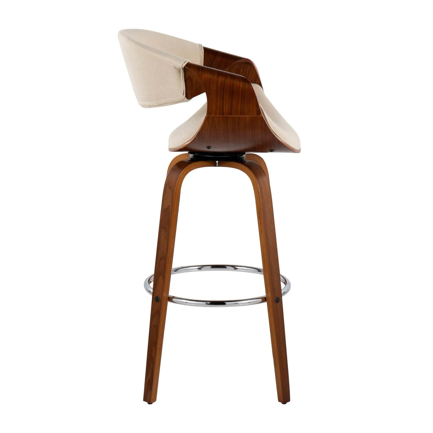 Curvini Mid - Century Modern Fixed Height Barstool With Swivel (Set of 2) by HouseOfZazla