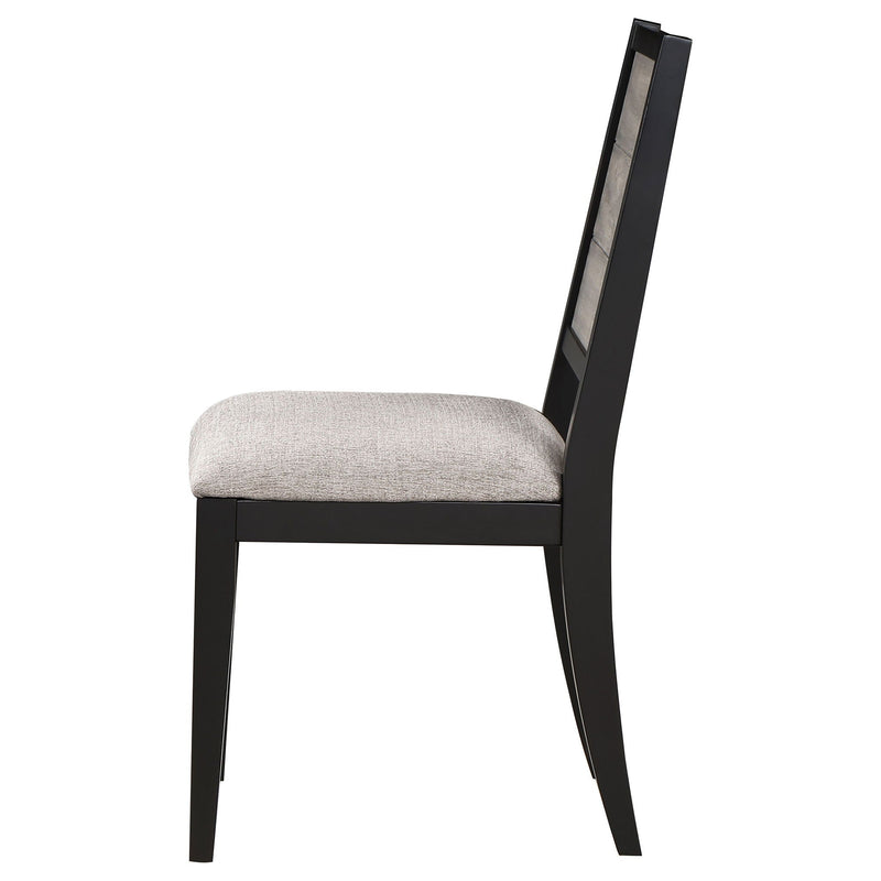 Elodie Wood Dining Side Chair Grey and Black (Set of 2) by Unique Piece Furniture