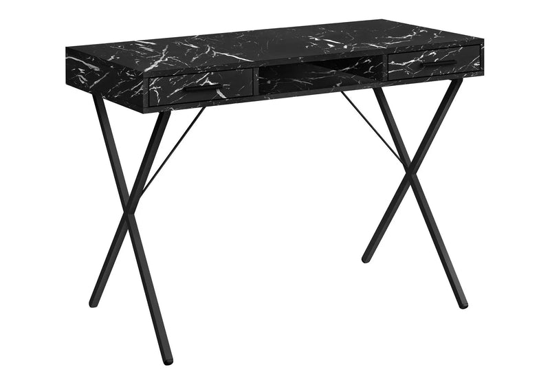 Computer Desk with Marble Look Laminate and Storage Drawers by HouseOfZazla
