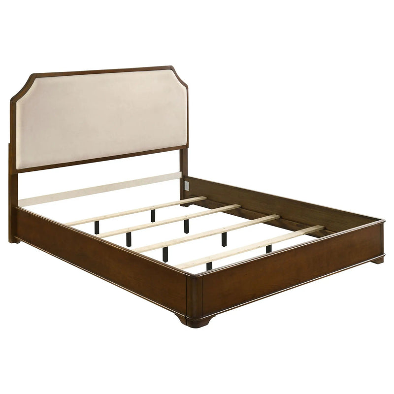 Garland 58-inch Eastern King Panel Bed Cream Brown Cherry by Unique Piece Furniture