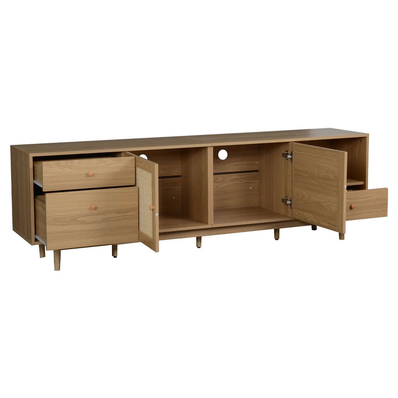 TV Stand With Doors - Natural by Unique Piece Furniture
