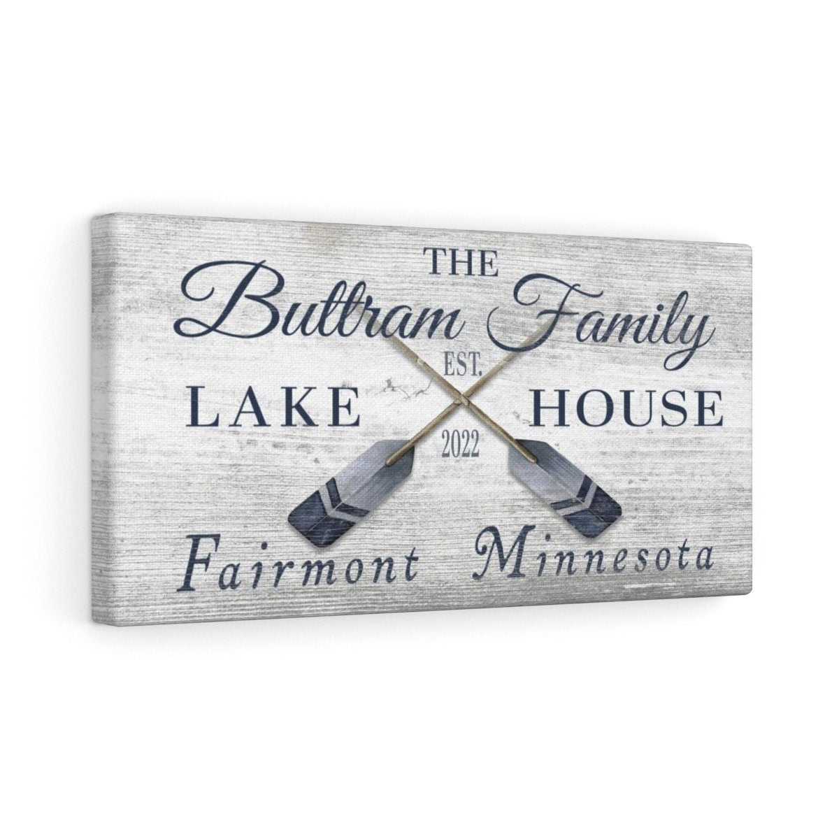 Longitude Latitude Personalized Coordinates Sign, With, Rustic Oars Paddles, photo 5 of 11