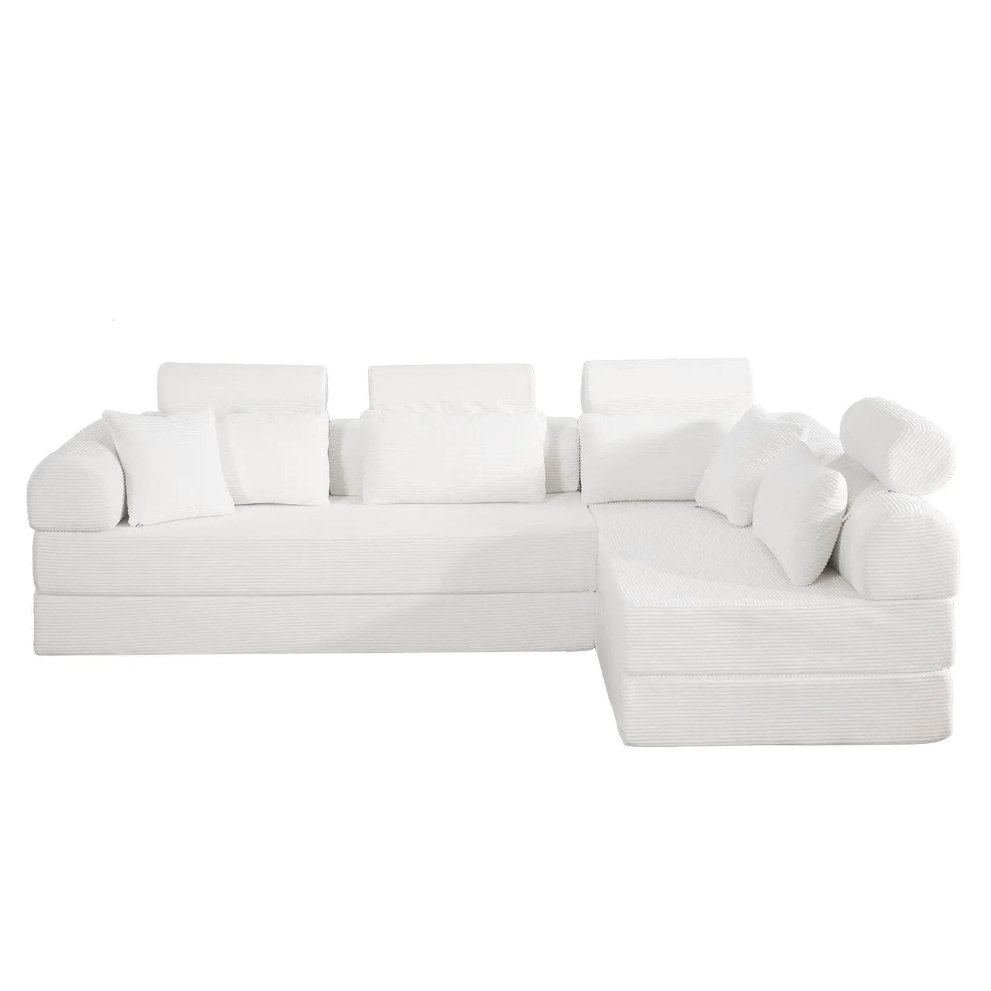 Modern L-Shape Modular Sectional Sofa, Compressed Design by HouseOfZazla
