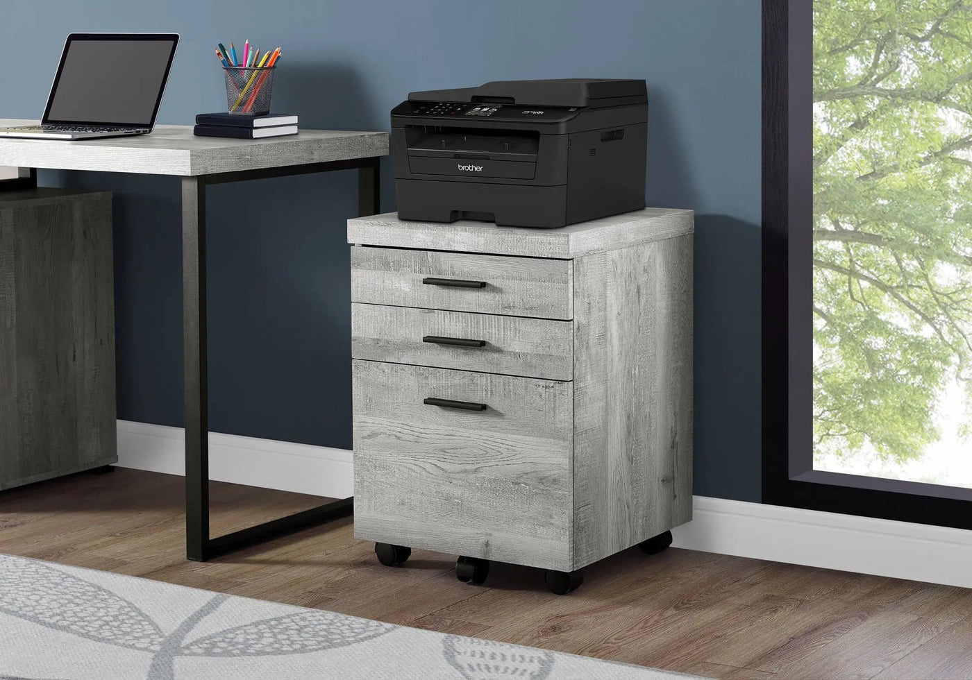 File Cabinet, Rolling Mobile, Storage Drawers, Printer Stand, Office, Contemporary & Modern by Unique Piece Furniture