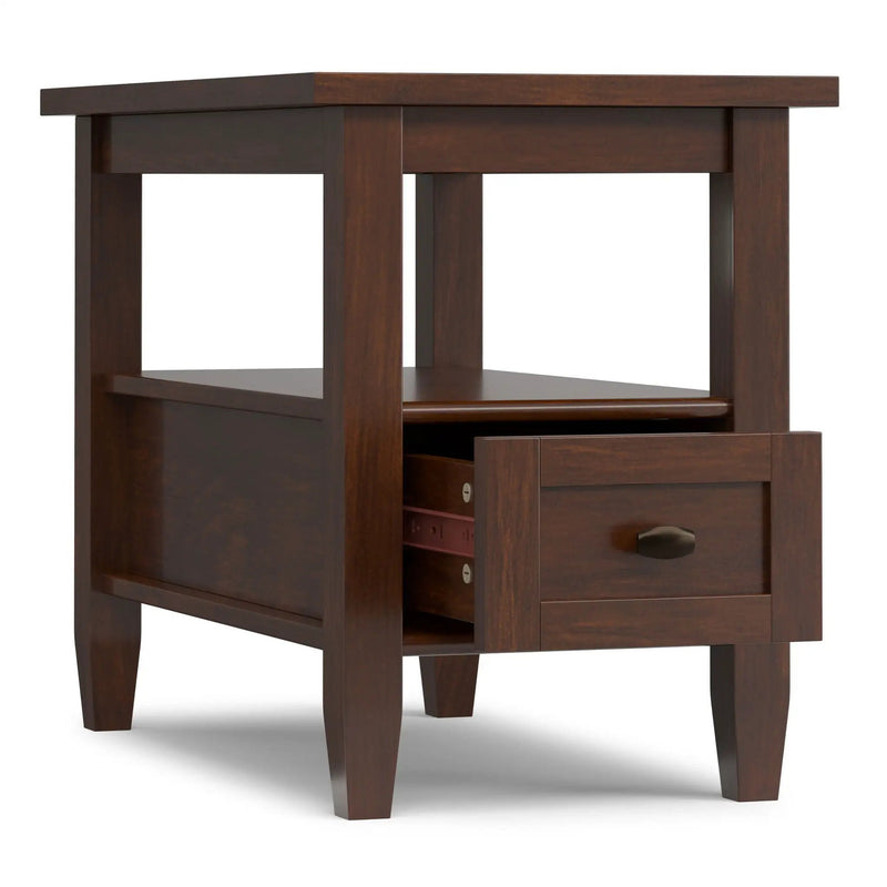 Warm Shaker - Narrow Side Table - Brown by HouseOfZazla