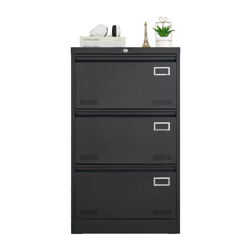 Filing Cabinet Lateral File Cabinet 3 Drawer, Locking Metal File Cabinets Three Drawer, Office Filing Cabinet With Lock Drawers For Home Office by HouseOfZazla