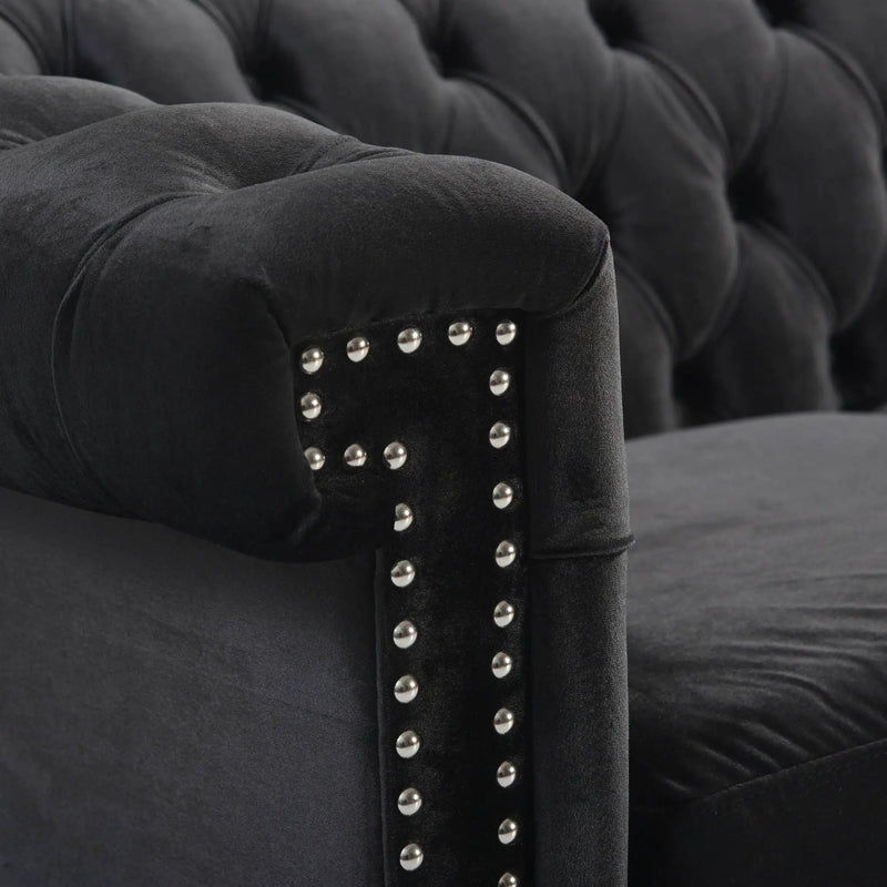 Chesterfield Style 3 Seater Sofa With Deep Button Tufting by HouseOfZazla