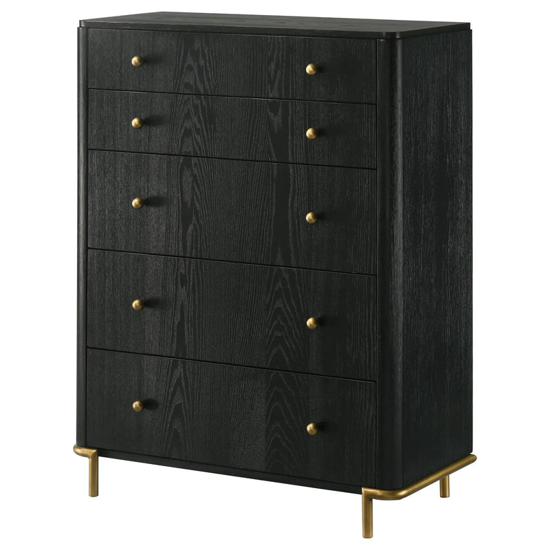 Arini 5-drawer Bedroom Chest Black by Unique Piece Furniture