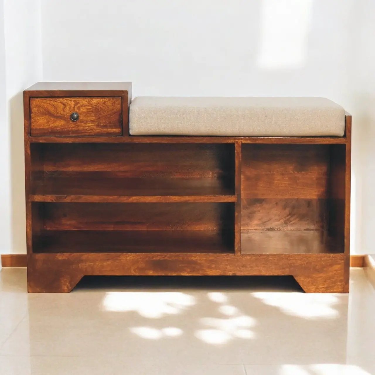Retreat - Shoe Bench, 1 Drawer - Chestnut by Unique Piece Furniture