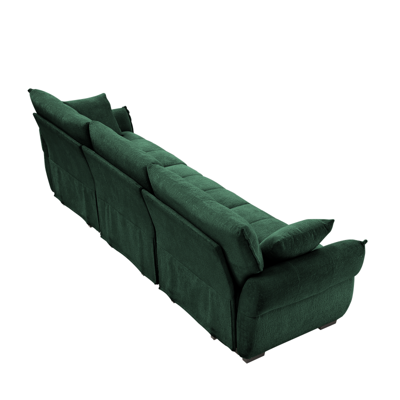 3-Seater Sofa Set with Pillows - Premium Chenille Design by HouseOfZazla