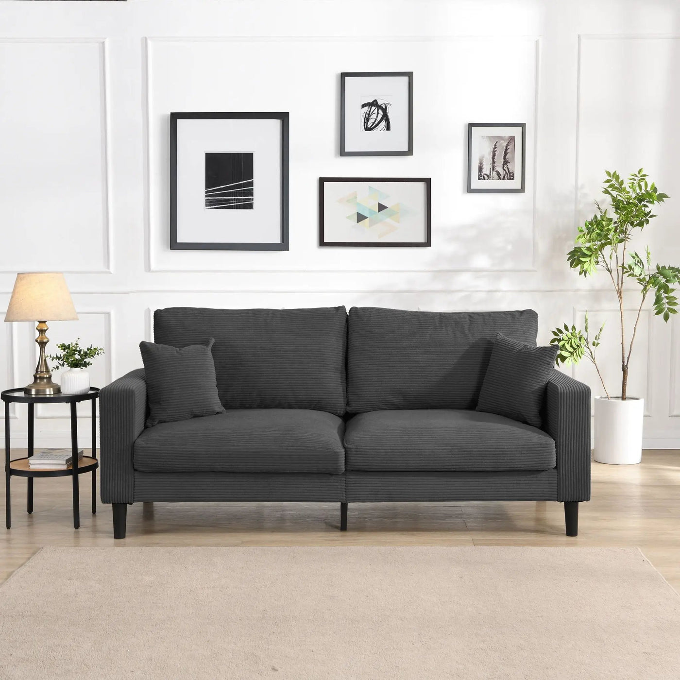 Modern Upholstered Resilience Three Seater Sofa by HouseOfZazla
