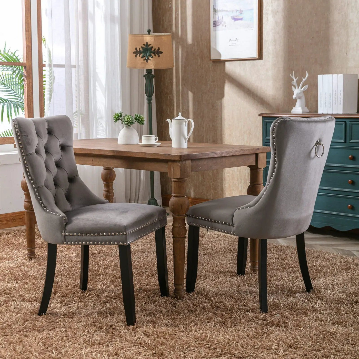 Nikki - High-End Tufted Dining Chair (Set of 2) by HouseOfZazla