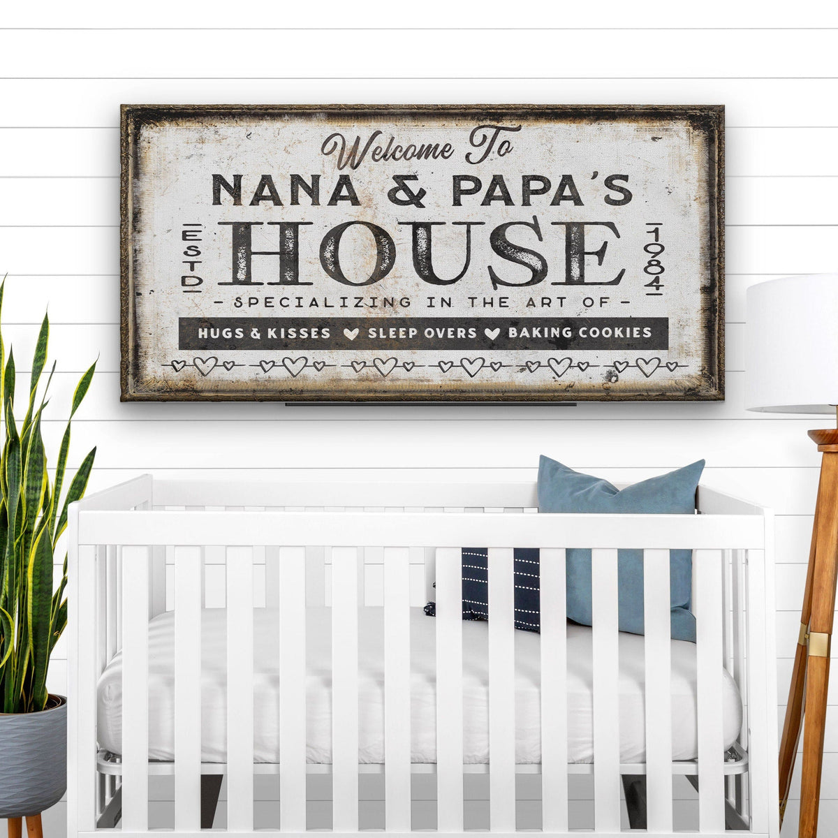 Grandma & Grandpas House Canvas Sign | Personalizable Grandparent Gift, photo 5 of 11