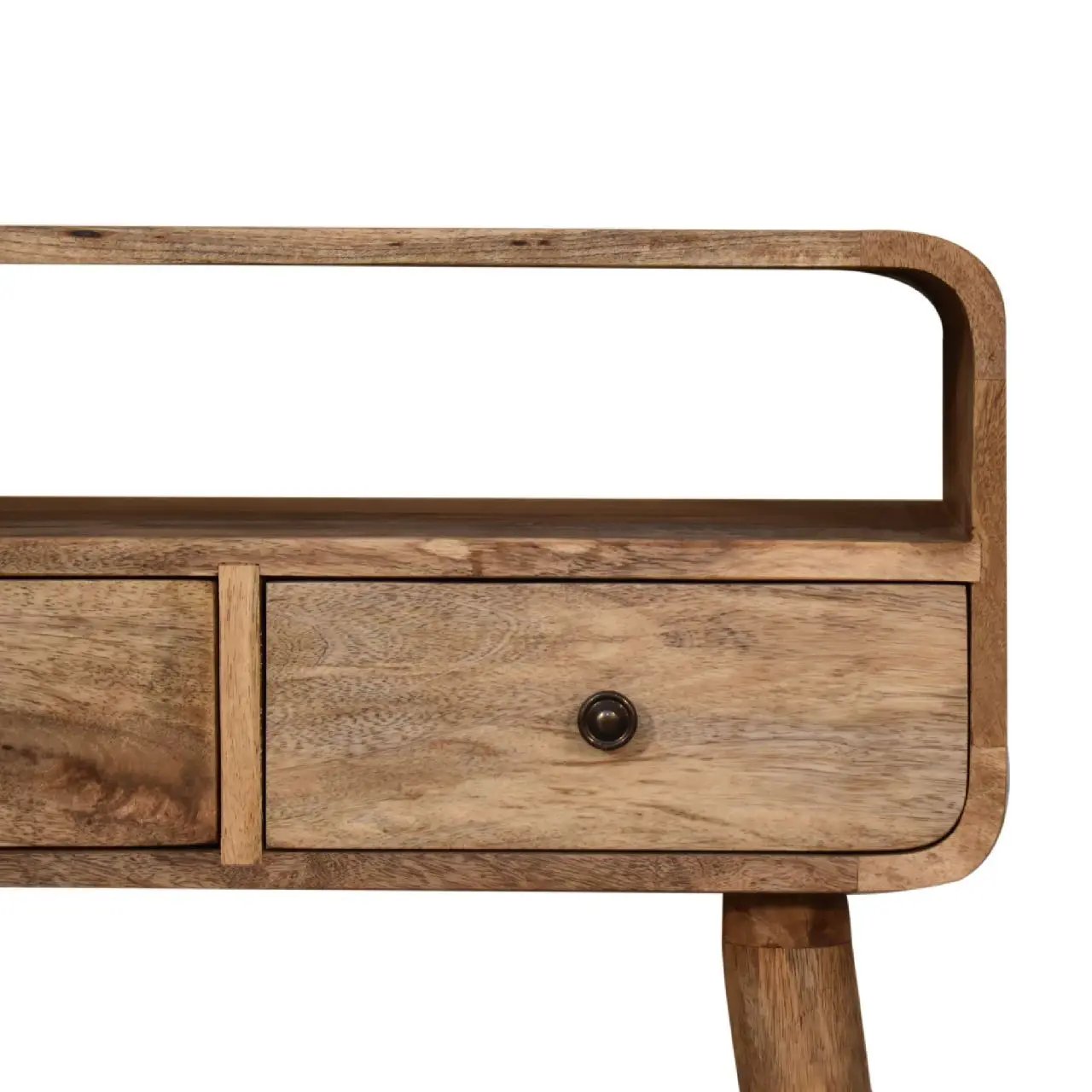 Curved Chestnut Console Table by Unique Piece Furniture