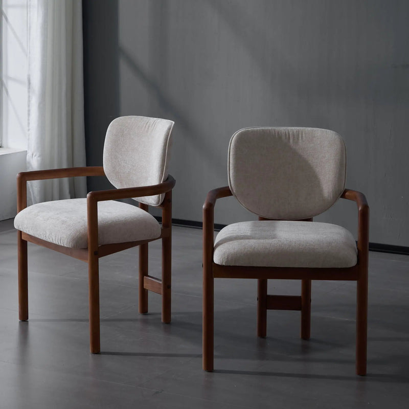 Upholstered Arm Dining Chairs (Set of 2) by HouseOfZazla