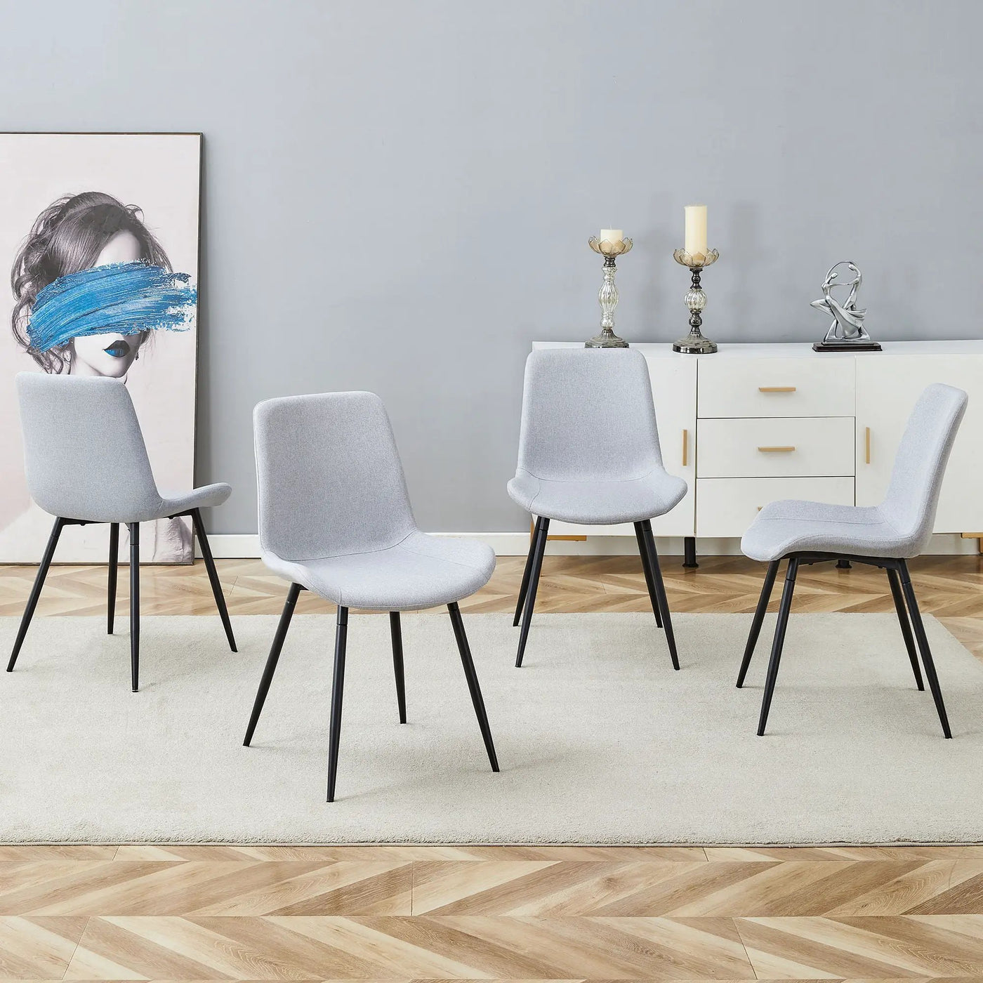 Modern Medieval Style Restaurant Cushioned Chairs With Suede Backrests by Unique Piece Furniture