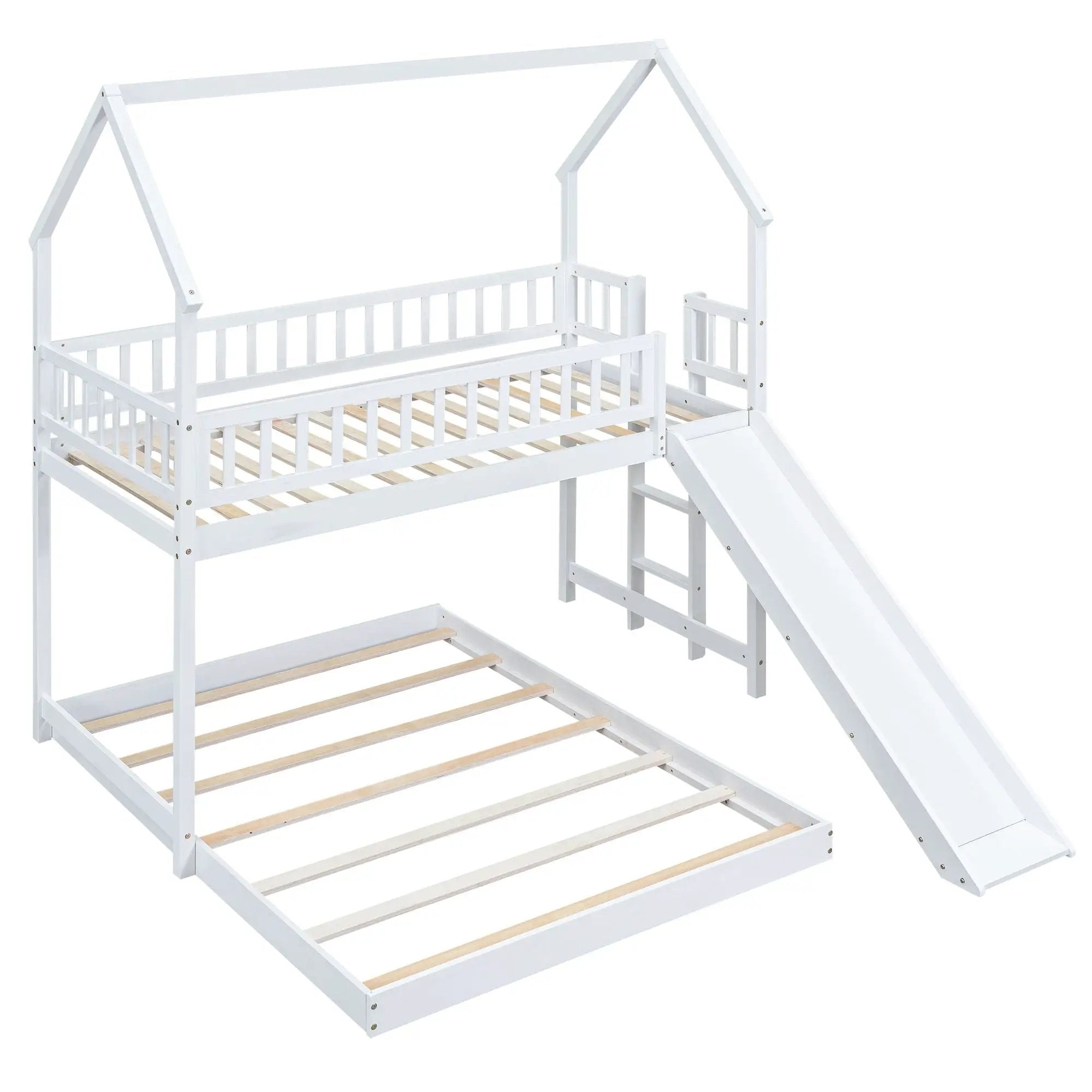 House Bunk Bed With Slide And Built In Ladder by Unique Piece Furniture