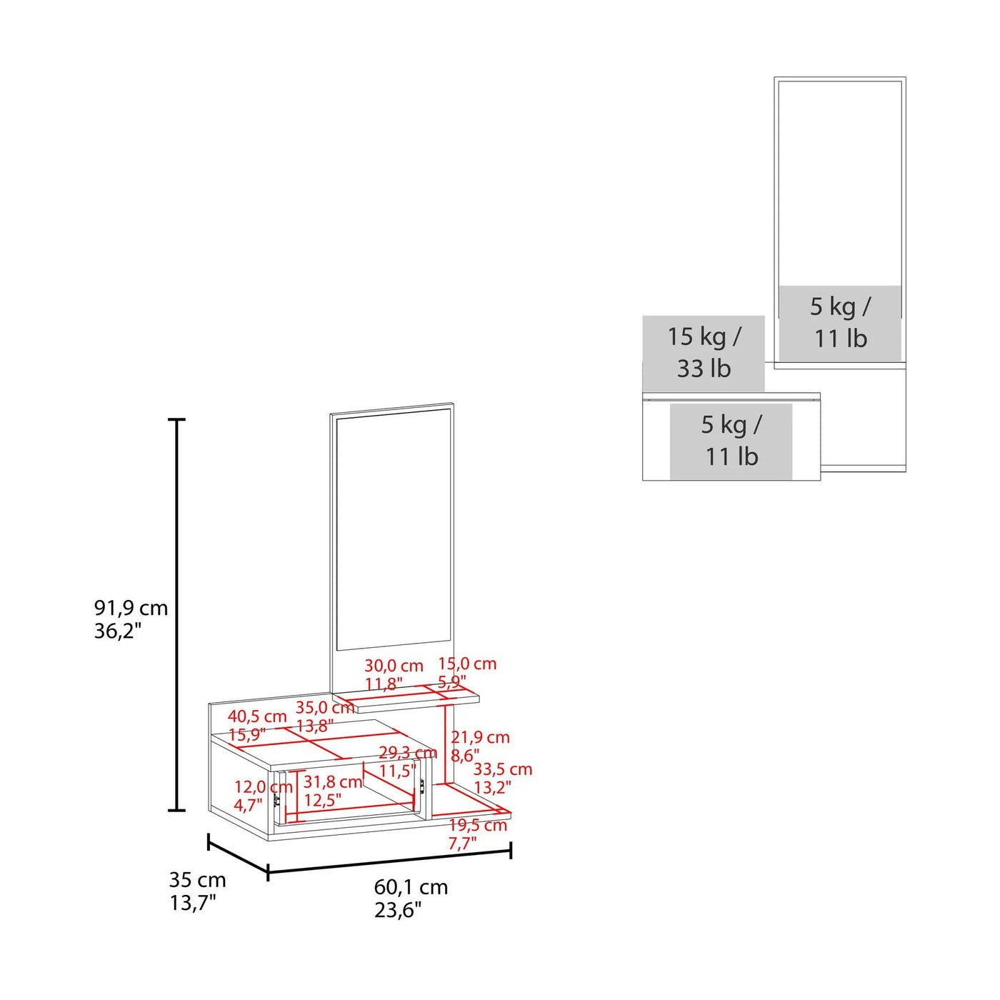 Lowell - Floating Hallway Cabinet by Unique Piece Furniture