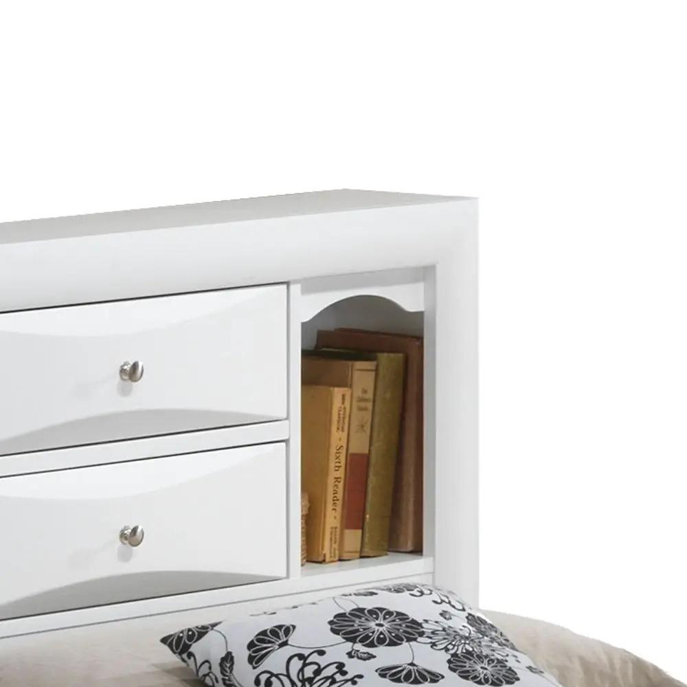 Modern Design Storage Bed With Bookcase Headboard by Unique Piece Furniture