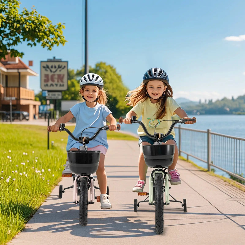 14-Inch Kids Bike Adjustable with Training Wheels for 3-5 Years Old by DirectDeals