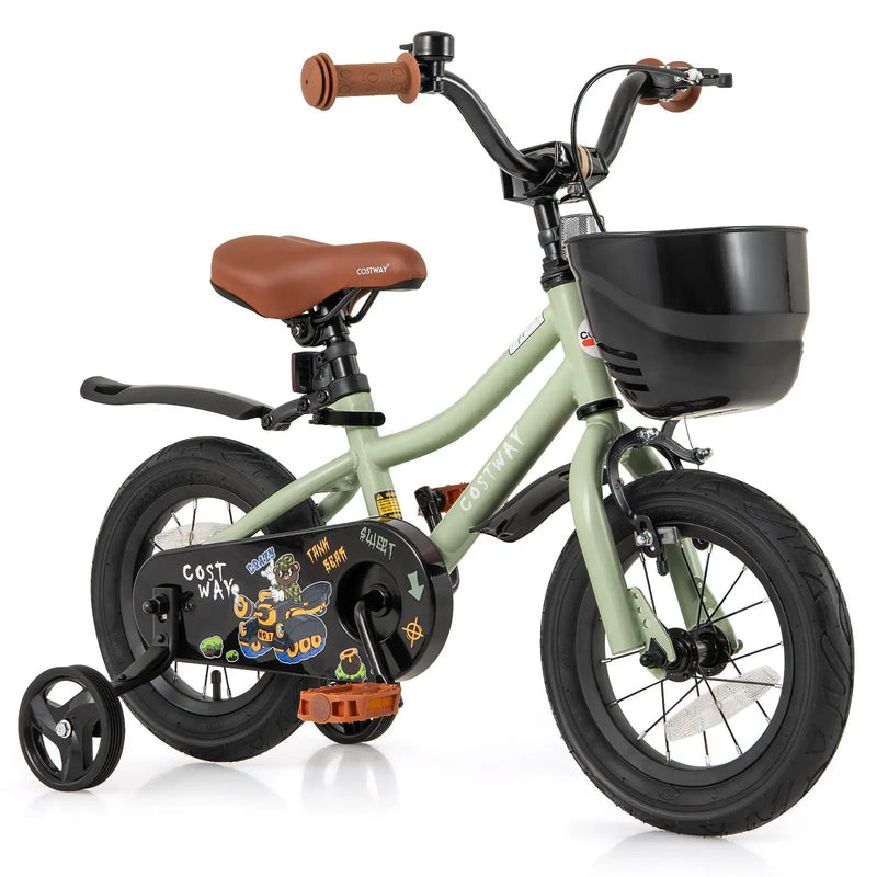 14-Inch Kids Bike Adjustable with Training Wheels for 3-5 Years Old by DirectDeals